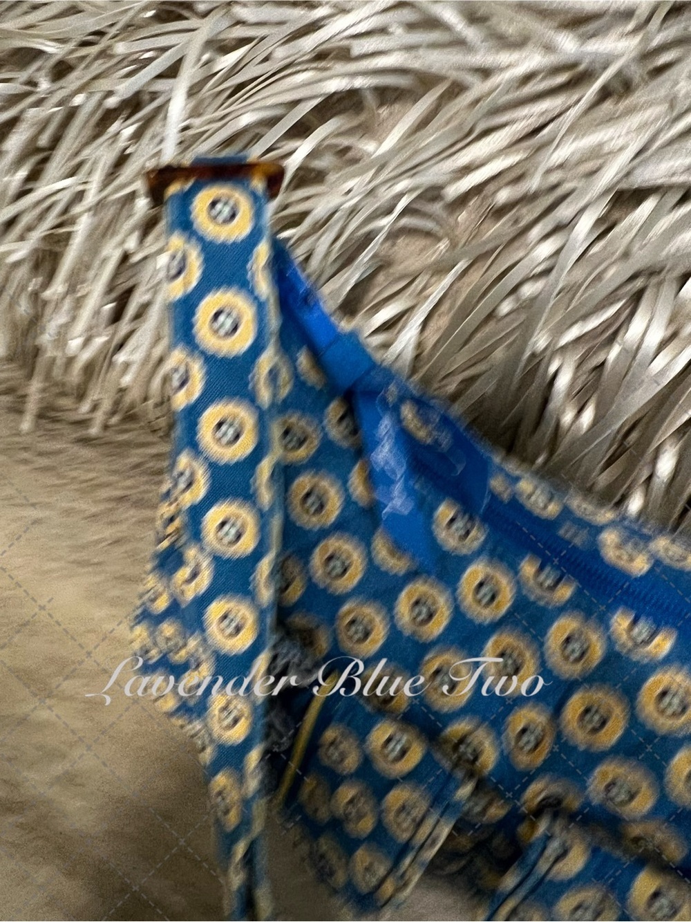 VERA BRADLEY Riviera 2008 Libby Crossbody Purse Shoulder Bag Blue Yellow Y2K - Picture 5 of 15
